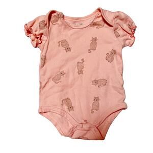 Rene Rofe Cat Print Bodysuit Size 6-9m